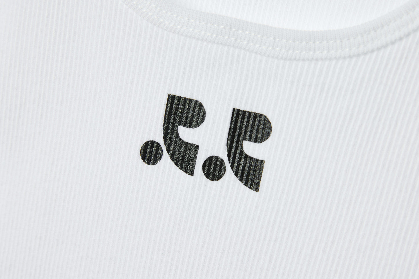 REST & RECREATION -  RR LOGO SHORT TANK TOP - WHITE