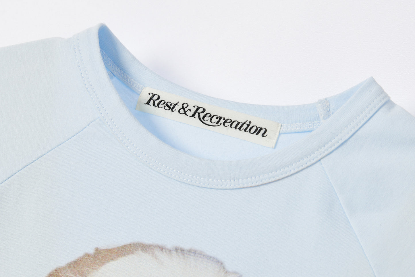 REST & RECREATION -  RIRI CROP T-SHIRT - SKYBLUE