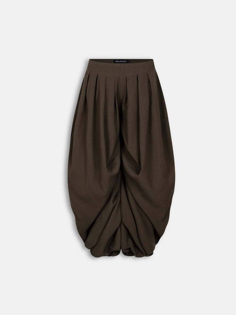 MELANCHOLY - Sable Draped Trousers / Brown