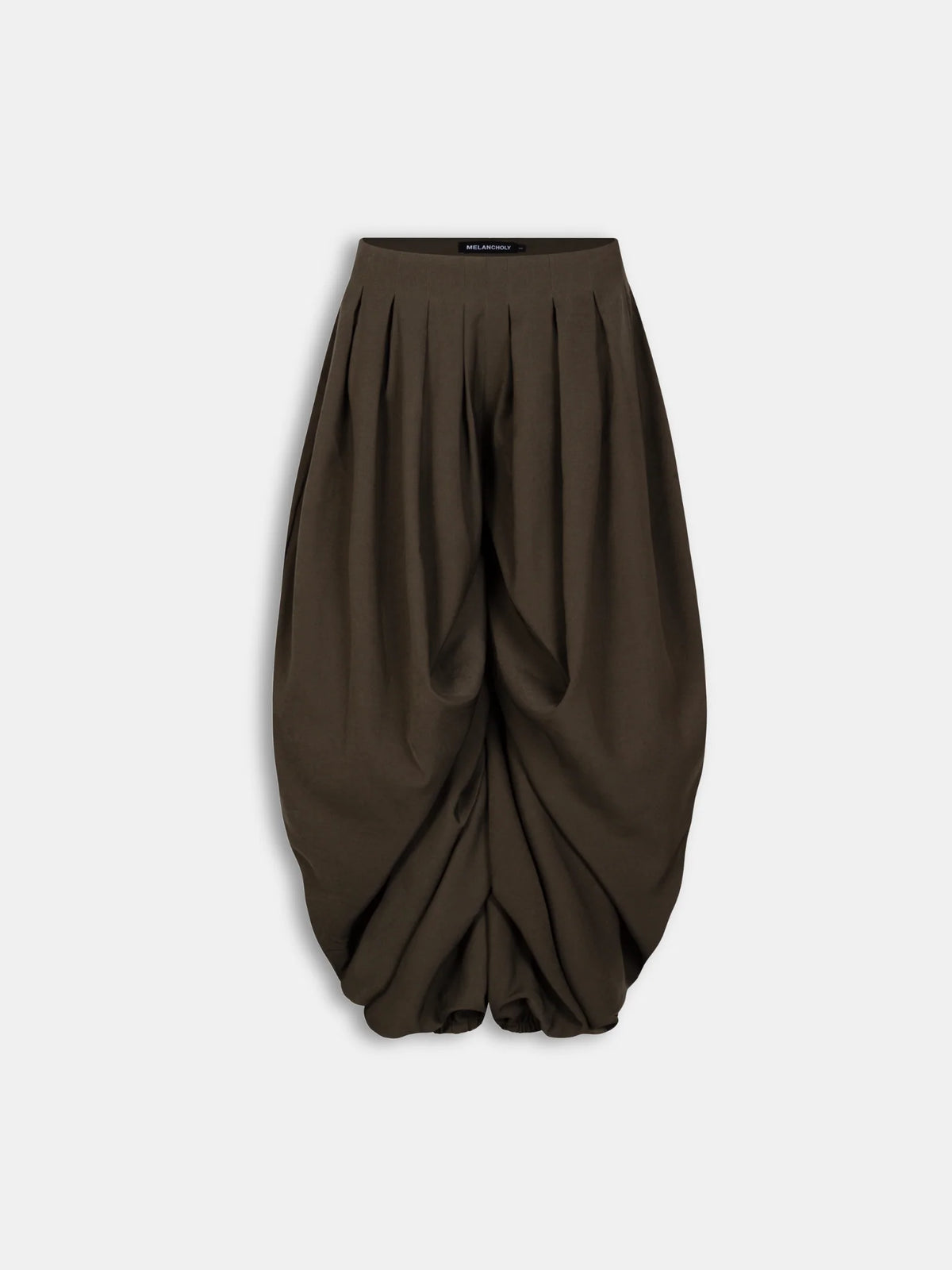 MELANCHOLY - Sable Draped Trousers / Brown