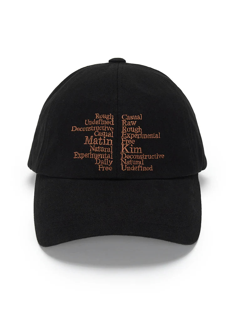 MATIN KIM - KEYWORD LETTERING BALL CAP IN BLACK (Dispatch in 48hrs)