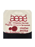 AEAE -  WEB LOGO 5PANNEL CAP / ECRU BLACK (Dispatch in 48hrs)