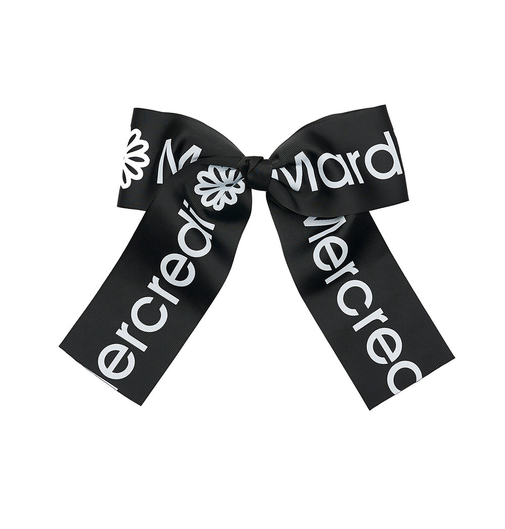 MARDI MERCREDI -  HAIR CLIP LOGO RIBBON_BLACK