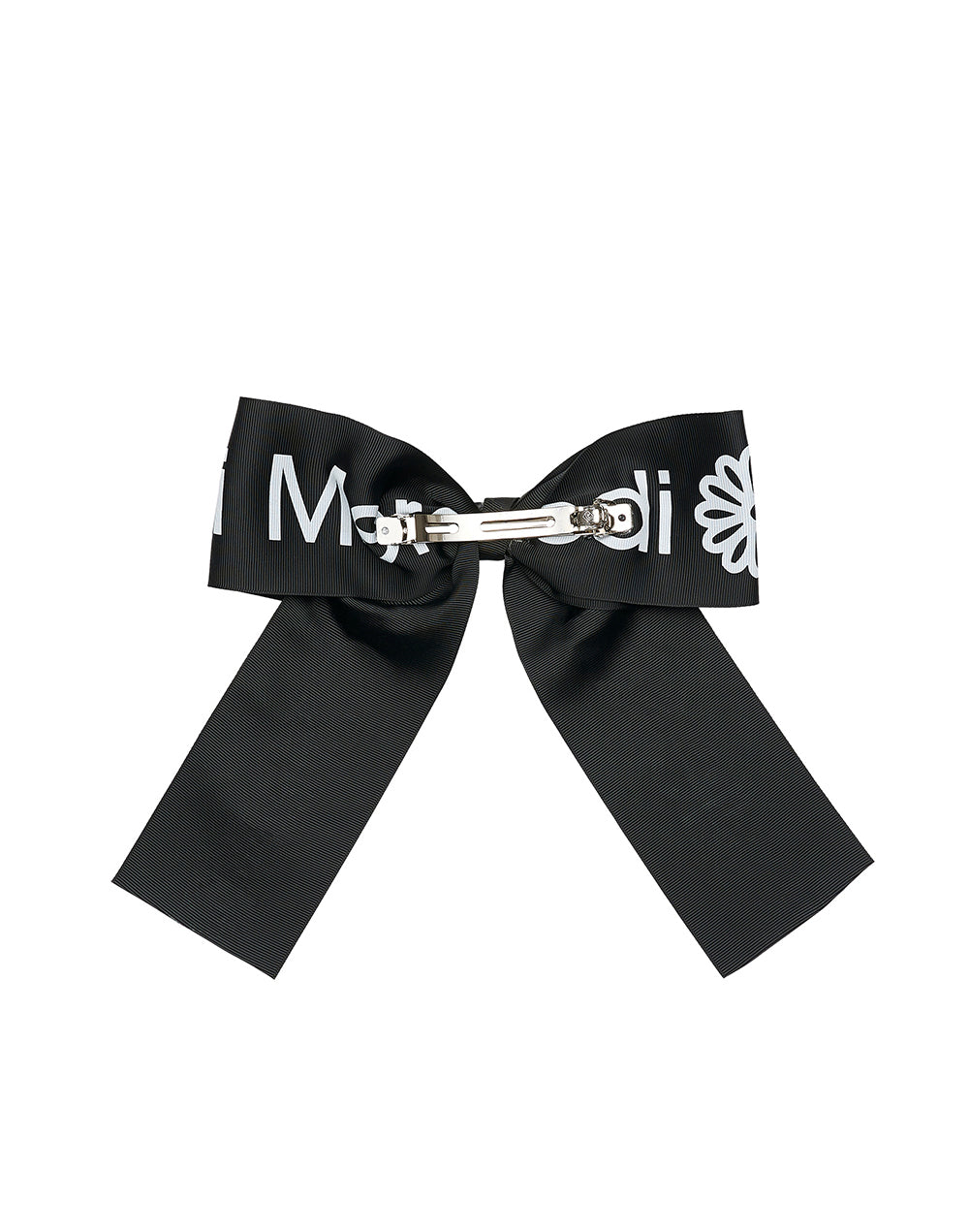 MARDI MERCREDI -  HAIR CLIP LOGO RIBBON_BLACK