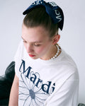 MARDI MERCREDI -  HAIR CLIP LOGO RIBBON_NAVY