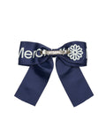 MARDI MERCREDI -  HAIR CLIP LOGO RIBBON_NAVY