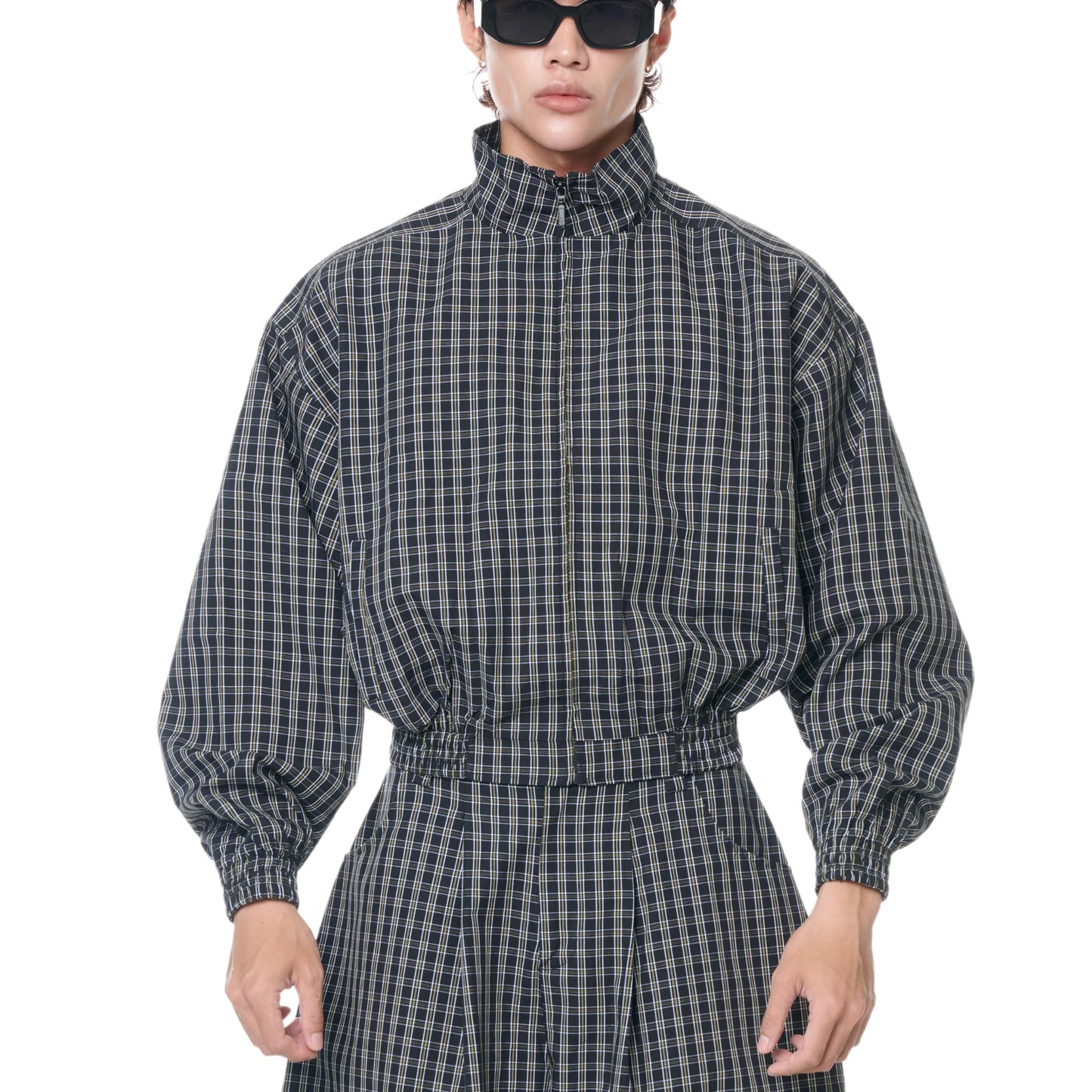 PUSH PUSH - Gingham Zip Jacket / Golden Noir Gingham