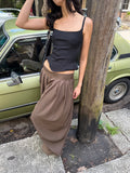 MELANCHOLY - Sable Draped Trousers / Brown