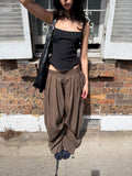 MELANCHOLY - Velour Sculpt Top / Black