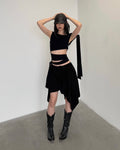 Sagittarius.A+ - Muse Shoulder Tie Top Black (Dispatch in 48hrs)