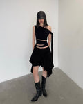 Sagittarius.A+ - Muse Shoulder Tie Top Black (Dispatch in 48hrs)