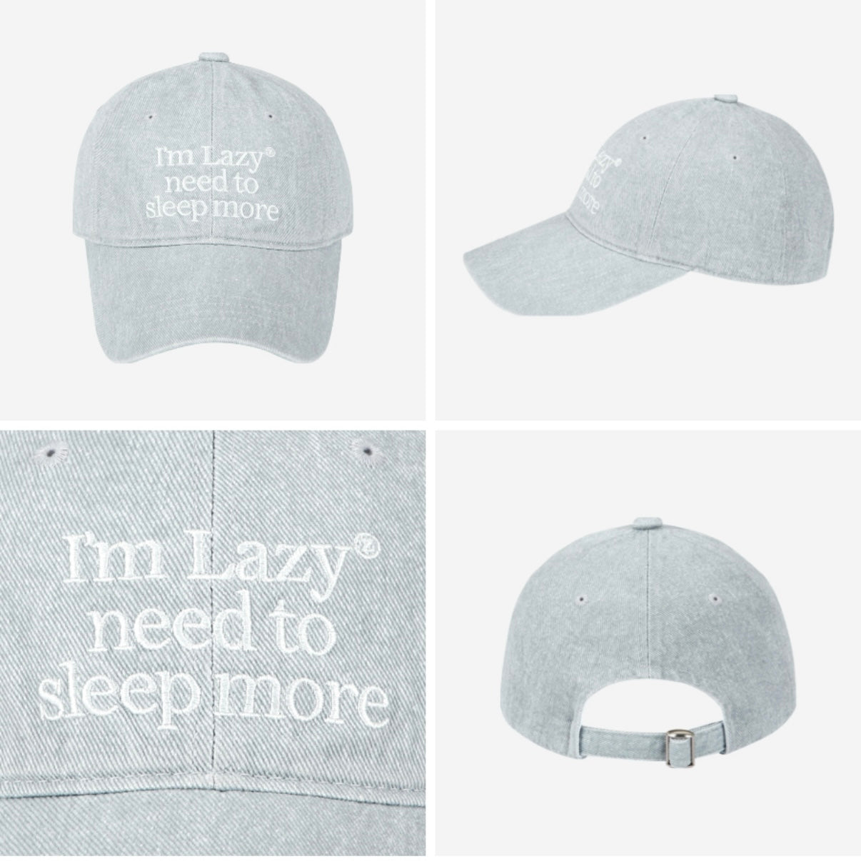 LAZYZ - Sleep More Washing Ball Cap Pigment Smoke (Dispatch in 48hrs)