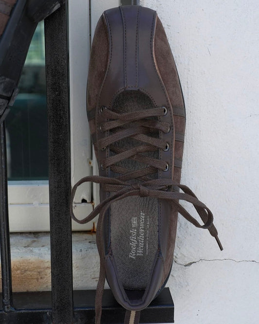 ROCKFISH WEATHERWEAR- BLISS LACEUP SNEAKERS SUEDE - CHOCOLATE (Dispatch in 48hrs)