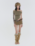 Sagittarius.A+ - Asym Layered Top Sage Green (Dispatch in 48hrs)
