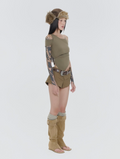 Sagittarius.A+ - Asym Layered Top Sage Green (Dispatch in 48hrs)