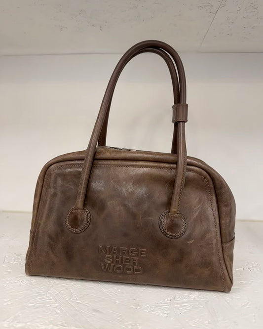 SOFT BOSTON BAG - washed brown