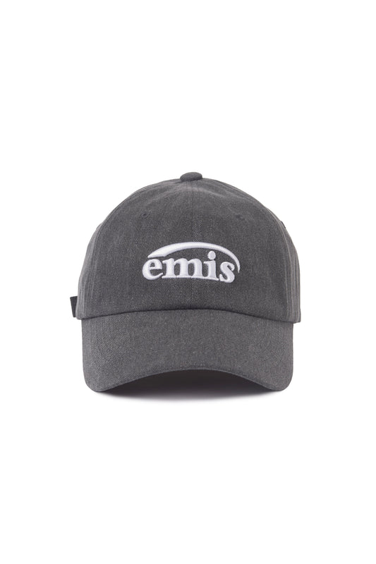 EMIS - NEW LOGO PIGMENT BALL CAP-BLACK