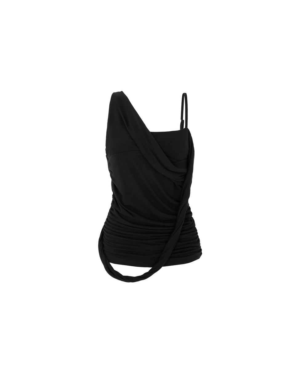 MELANCHOLY - Selene Cowl Back Top / Black
