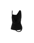 MELANCHOLY - Selene Cowl Back Top / Black