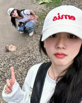 EMIS - APPLIQUE BALL CAP-CREAM Jisoo's pick (DISPATCH IN 48HRS)