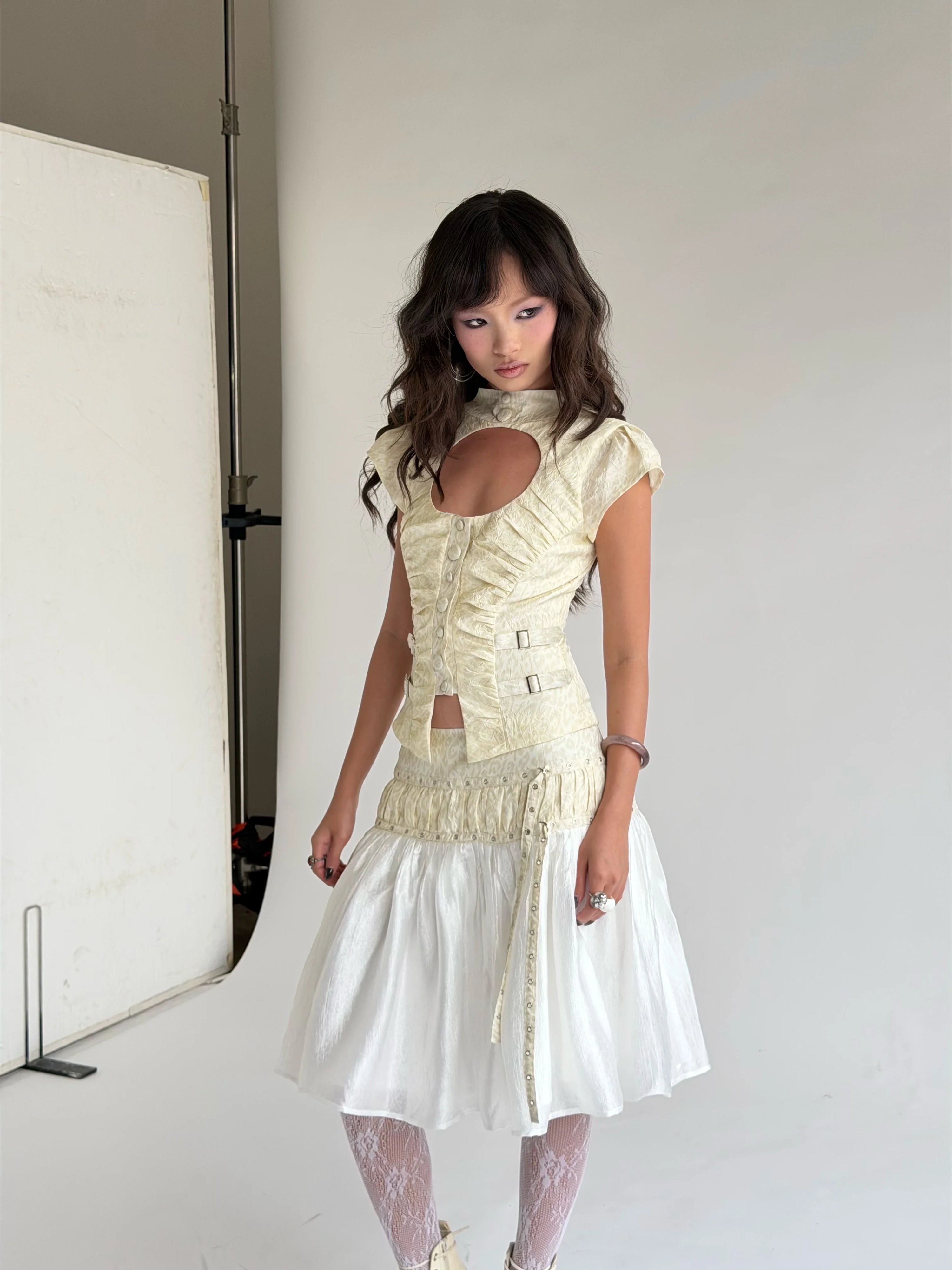 INTO.EIGHT - CRYSTAL TOP / Light yellow (Dispatch in 48hrs)