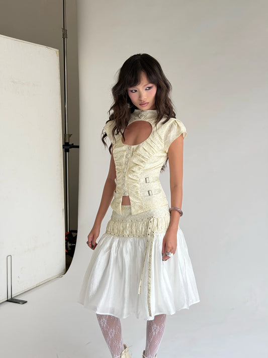 INTO.EIGHT - CRYSTAL TOP / Light yellow (Dispatch in 48hrs)