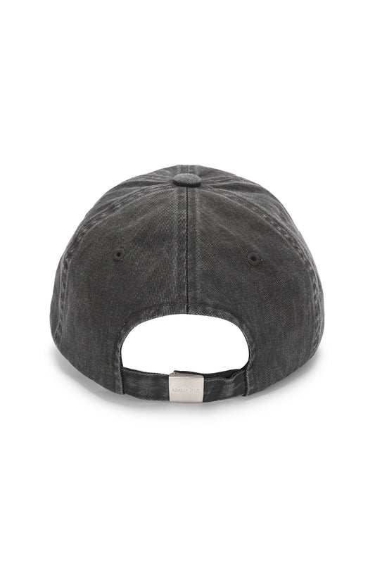 MATIN KIM - LOGO SCRAP BALL CAP IN CHARCOAL