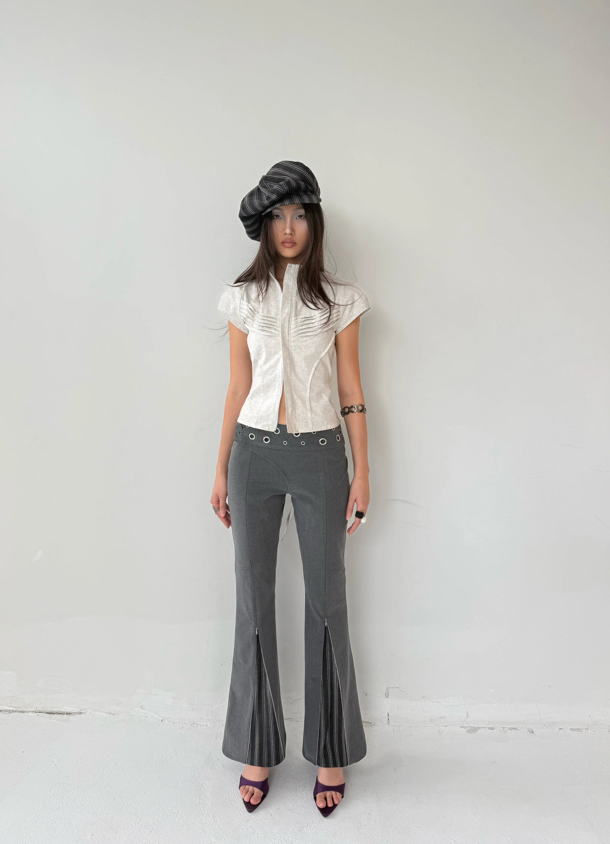 INTO.EIGHT - COLUMN PANTS / Grey (Dispatch in 48hrs)
