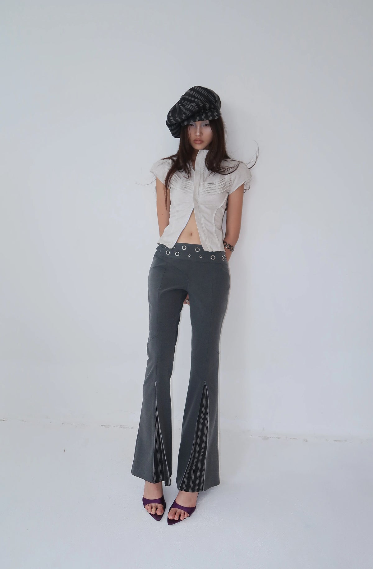 INTO.EIGHT - COLUMN PANTS / Grey (Dispatch in 48hrs)
