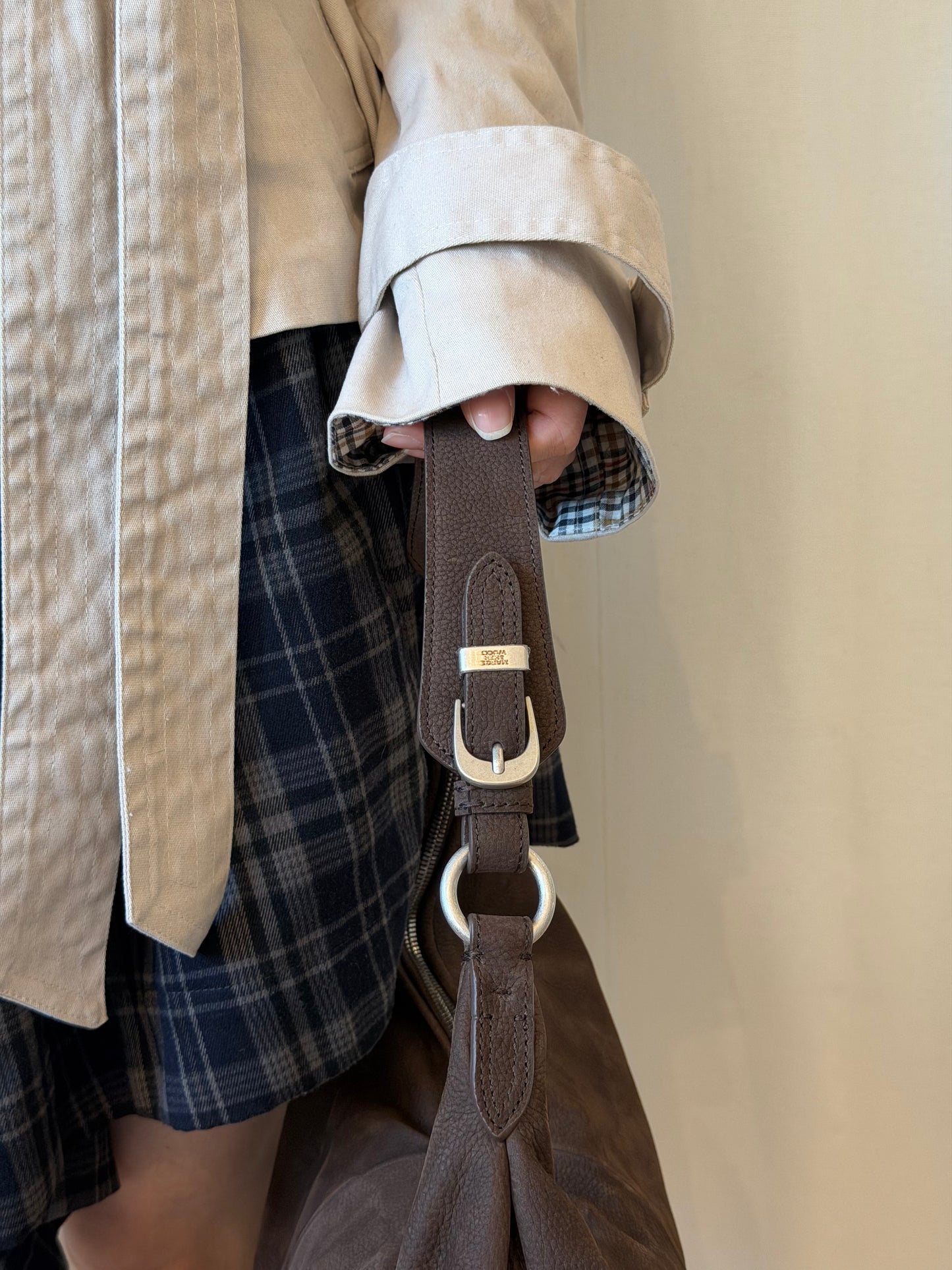 PUMPKIN LARGE SHOULDER BAG hush nubuck (Dispatch in 48hrs)