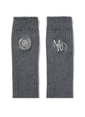 MARDI MERCREDI -  LONG SOCKS MRD LOGO_CHARCOAL BEIGE