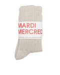 MARDI MERCREDI -  LONG SOCKS MRD LOGO_HEATHER NAVY