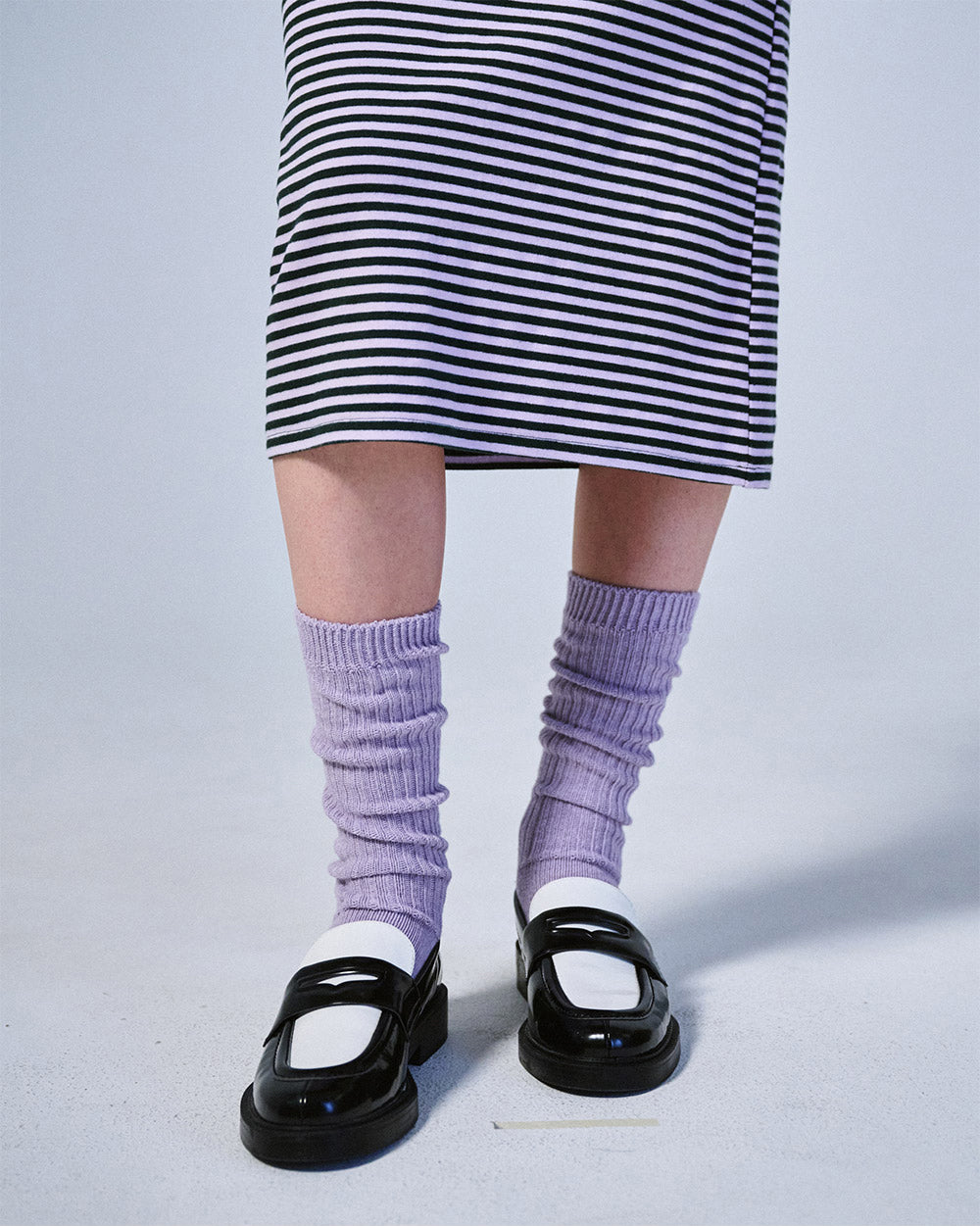 MARDI MERCREDI -  LONG SOCKS MRD LOGO_LAVENDER PURPLE