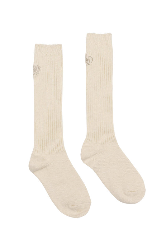 MARDI MERCREDI -  LONG SOCKS MRD LOGO_LIGHTBEIGE LATTE