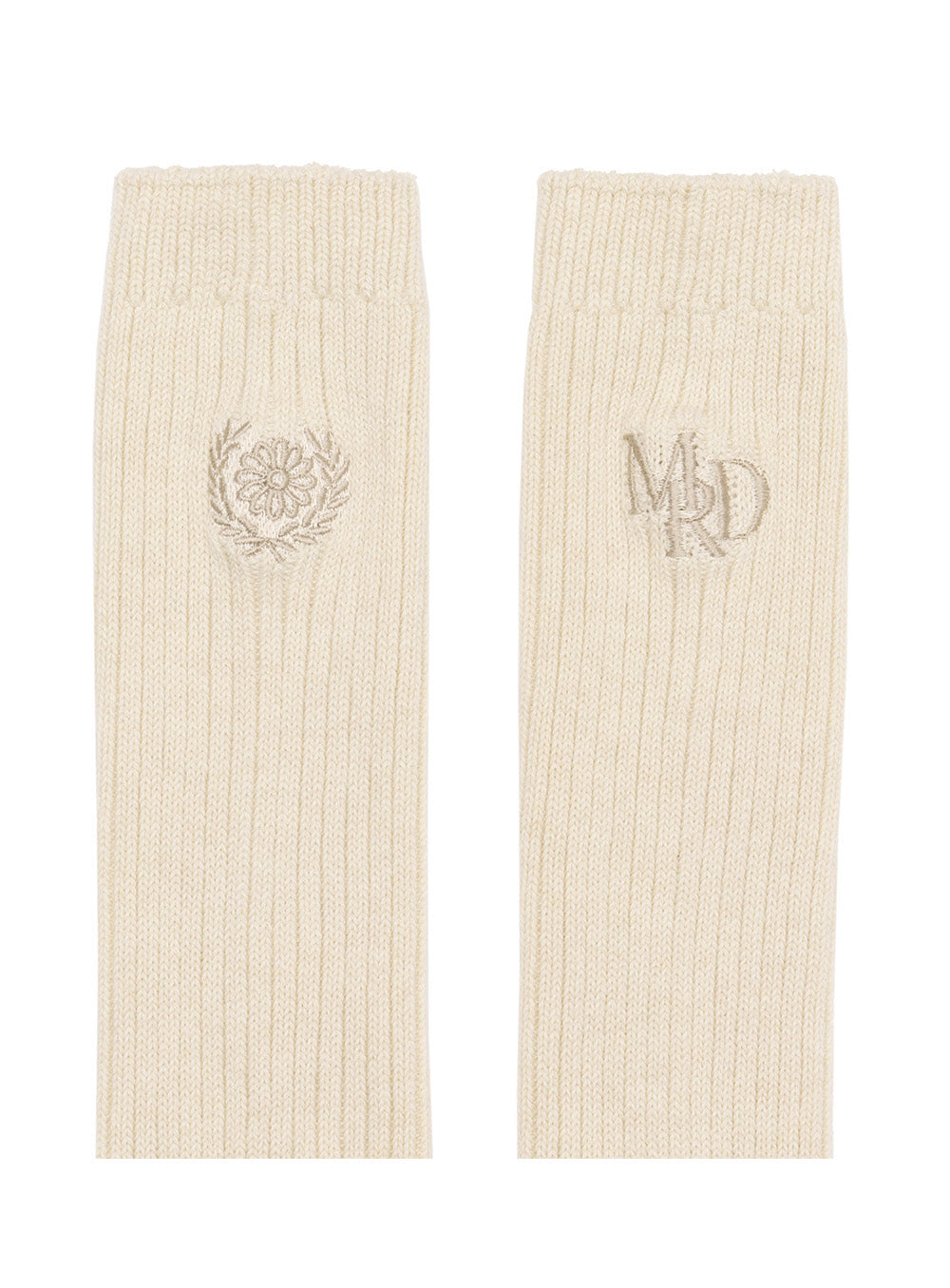 MARDI MERCREDI -  LONG SOCKS MRD LOGO_LIGHTBEIGE LATTE