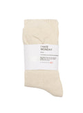 MARDI MERCREDI -  LONG SOCKS MRD LOGO_LIGHTBEIGE LATTE