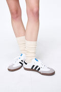 MARDI MERCREDI -  LONG SOCKS MRD LOGO_LIGHTBEIGE LATTE