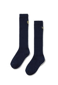 MARDI MERCREDI -  LONG SOCKS MRD LOGO_NAVY YELLOW