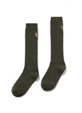 MARDI MERCREDI -  LONG SOCKS MRD LOGO_OLIVE BEIGE