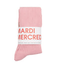 MARDI MERCREDI -  LONG SOCKS MRD LOGO_PINK LATTE