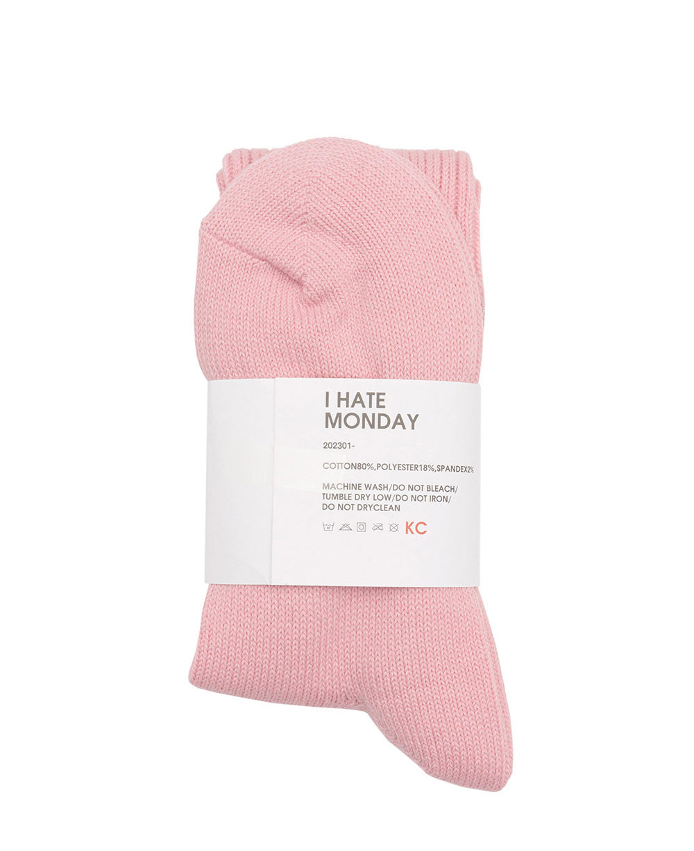 MARDI MERCREDI -  LONG SOCKS MRD LOGO_PINK LATTE