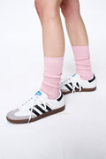 MARDI MERCREDI -  LONG SOCKS MRD LOGO_PINK LATTE