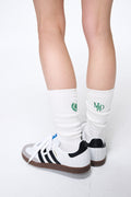 MARDI MERCREDI -  LONG SOCKS MRD LOGO_WHITE GREEN