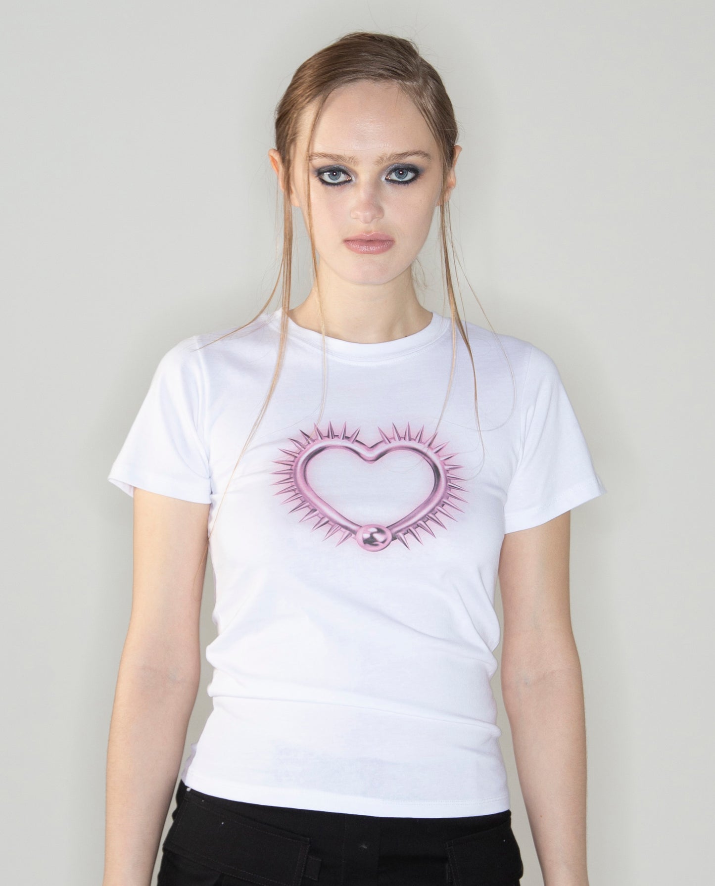 2000 ARCHIVES -  SPIKE HEART T SHIRTS (WHITE)