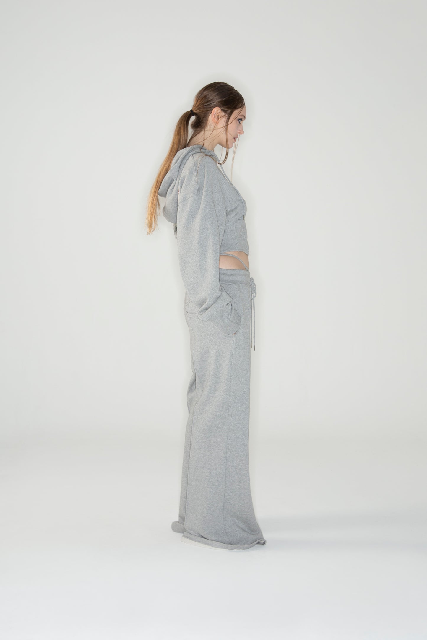 2000 ARCHIVES -  88 JERSEY TRACK PANTS (GREY MELANGE)