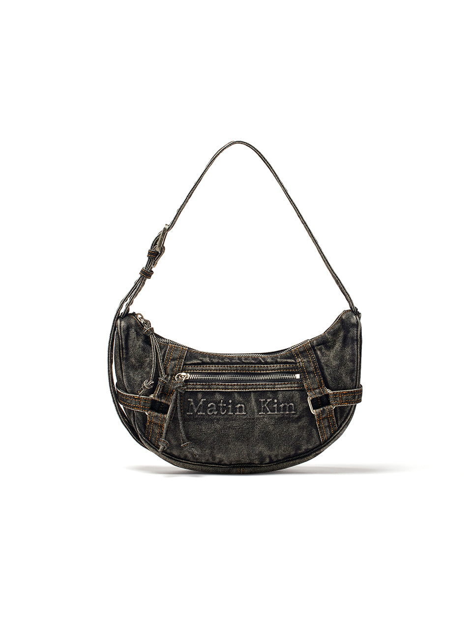 MATIN KIM - MATIN WASHED DENIM MINI HOBO BAG IN BLACK – KORIAH