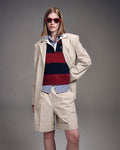 MARDI MERCREDI -  OXFORD JACKET STRIPE_BEIGE