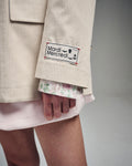 MARDI MERCREDI -  OXFORD JACKET STRIPE_BEIGE