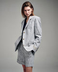 MARDI MERCREDI -  OXFORD JACKET STRIPE_GREY