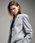 MARDI MERCREDI -  OXFORD JACKET STRIPE_GREY